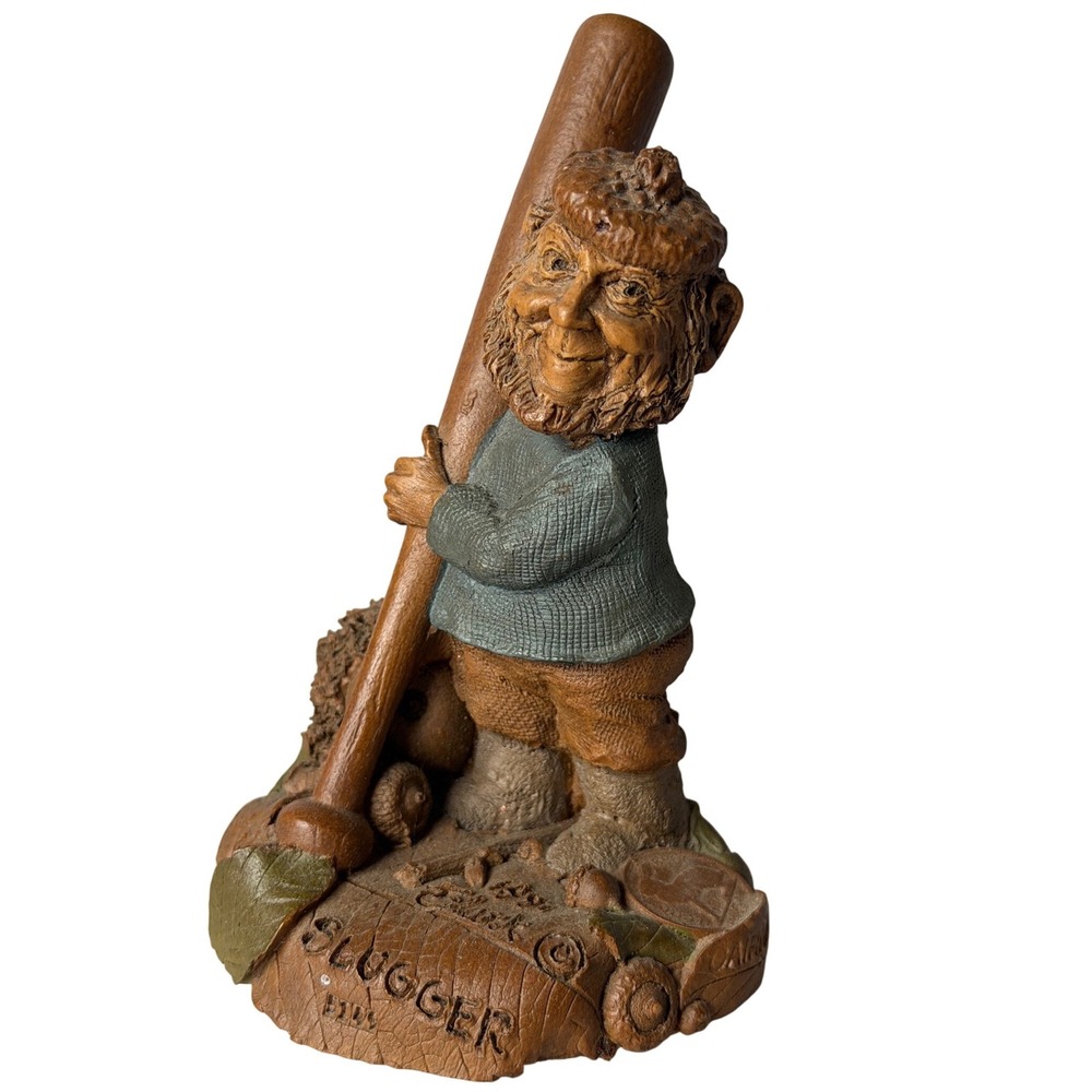 Vintage Tom Clark Slugger Baseball Gnome Figurine 1991 Cairn Studio Resin Art